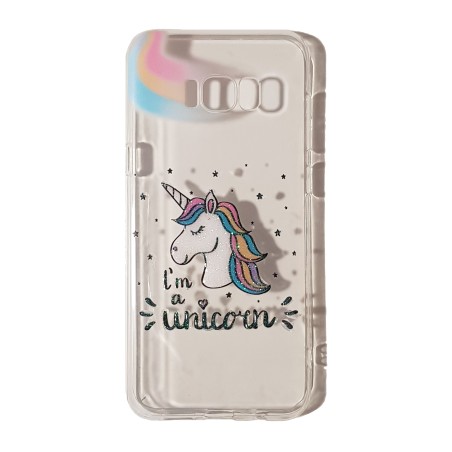 Funda Gel Basic I'm a Unicorn Transparente Samsung Galaxy S8 Plus