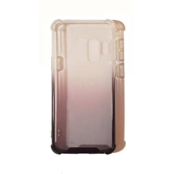 Carcasa Reforzada Transparente Degradado Negra Samsung Galaxy S9