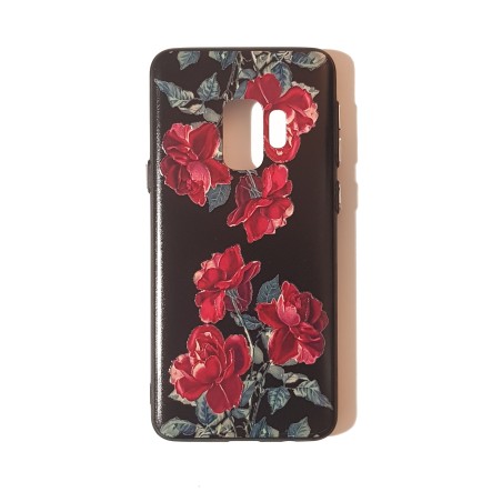 Carcasa Premium Flores Rojas Samsung Galaxy S9