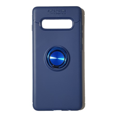 Funda Gel Premium Azul + Anillo Magnético Samsung Galaxy S10 Plus