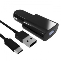 Cargador Coche Contact USB 2A  + Cable USB Tipo C 1m