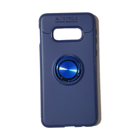 Funda Gel Premium Azul + Anillo Magnético Samsung Galaxy S10e