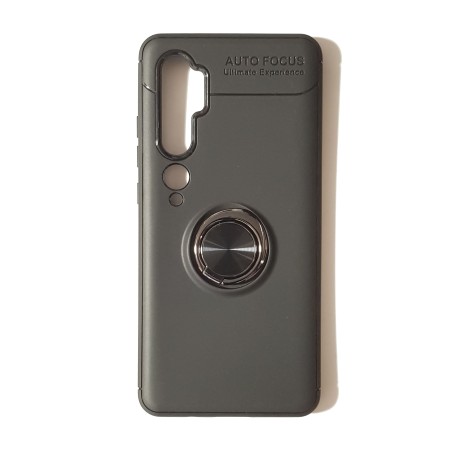 Funda Gel Premium Negra + Anillo Magnético Xiaomi Mi Note10 / Mi Note10 Pro