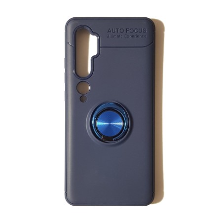 Funda Gel Premium Azul + Anillo Magnético Xiaomi Mi Note10 / Mi Note10 Pro