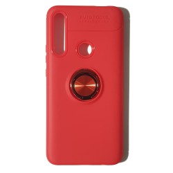 Funda Gel Premium Roja + Anillo Magnético Huawei P Smart Z