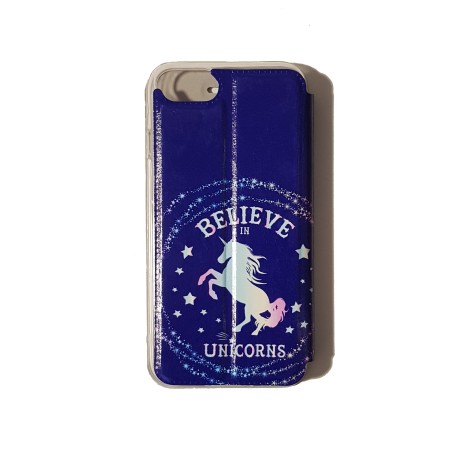 Funda Libro Believe In Unicorns con ventana iPhone 7 / iPhone 8 / iPhone SE 2020
