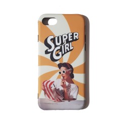 Funda Gel Premium Super Girl Retro iPhone 7 / iPhone 8 / iPhone SE 2020