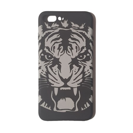 Funda Gel Premium Tigre Fondo Negro iPhone 7/8 Plus