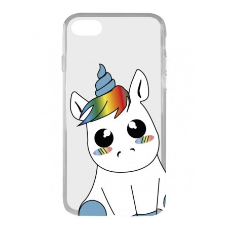 Funda Gel Ksix Unicornio Transparente iPhone 7 / iPhone 8 / iPhone SE 2020