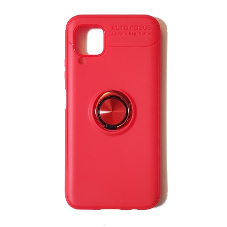 Funda Gel Premium Roja + Anillo Magnético Huawei P40 Lite