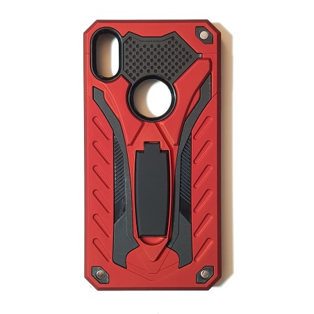 Carcasa Reforzada Roja con Soporte iPhone XS Max