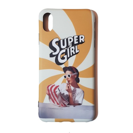 Funda Gel Premium Super Girl Retro iPhone XS Max