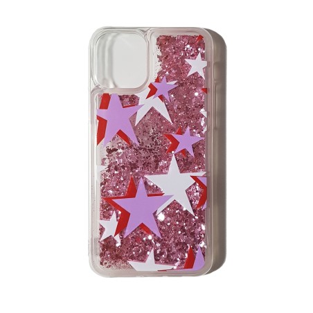 Funda Gel Agua Purpurina Estrellas iPhone 11 Pro