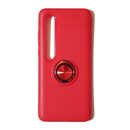 Funda Gel Premium Roja + Anillo Magnético Xiaomi Mi 10 / Mi 10 Pro