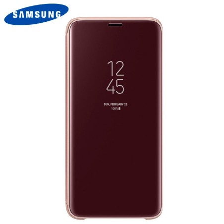 Funda Libro Salmón Original Clear View Samsung Galaxy S9