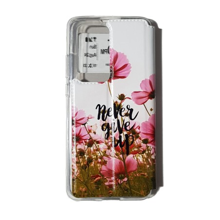 Funda Libro Never Give Up Huawei P40 Pro