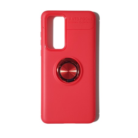 Funda Gel Premium Roja + Anillo Magnético Huawei P40