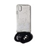 Carcasa Reforzada Transparente Purpu + Colgante Negro iPhone X / XS
