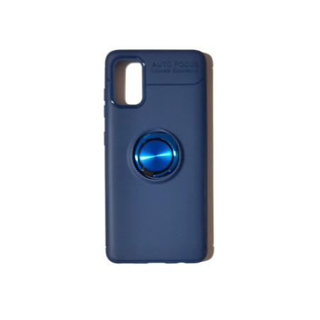 Funda Gel Premium Azul + Anillo Magnético Samsung Galaxy A41