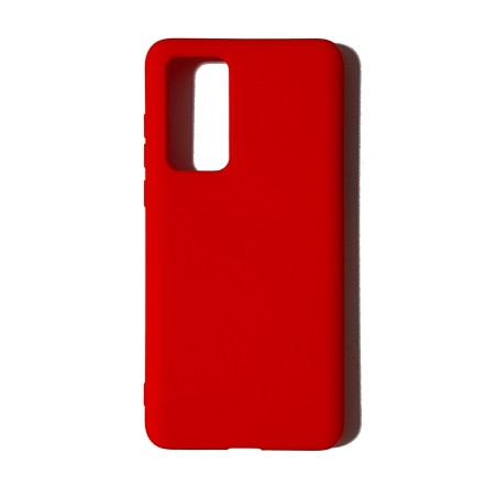 Carcasa Tacto Silicona Roja Huawei P40