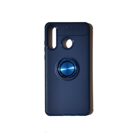 Funda Gel Premium Azul + Anillo Magnético Huawei P30 Lite