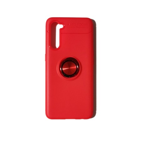 Funda Gel Premium Roja + Anillo Magnético Oppo Find X2 Lite