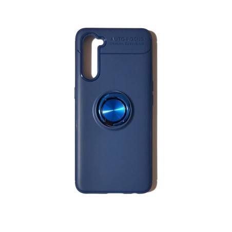 Funda Gel Premium Azul + Anillo Magnético Oppo Find X2 Lite