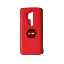 Funda Gel Premium Roja + Anillo Magnético OnePlus 8 Pro