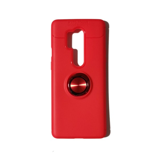 Funda Gel Premium Roja + Anillo Magnético OnePlus 8 Pro