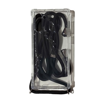 Carcasa Reforzada Transparente + Colgante Negro Samsung Galaxy Note10