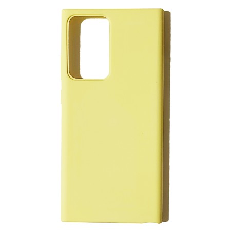 Funda Gel Tacto Silicona Amarilla Samsung Galaxy Note20 Ultra
