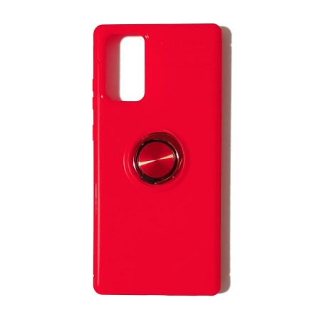 Funda Gel Premium Roja + Anillo Magnético Samsung Galaxy Note20
