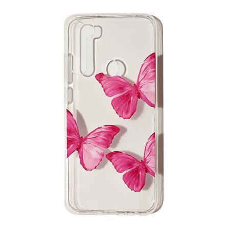 Funda Gel Basic Mariposas Transparente Xiaomi Redmi Note8 T