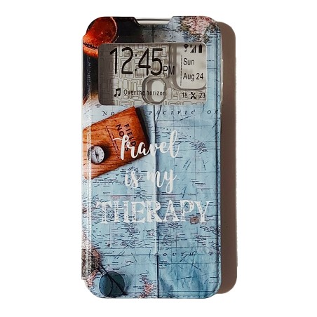Funda Libro Travel Is My Therapy Samsung Galaxy M31