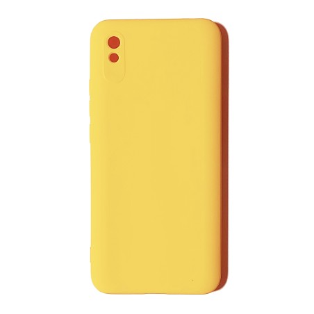 Funda Gel Tacto Silicona Amarilla Xiaomi Redmi 9A / 9AT
