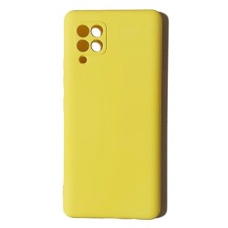 Funda Gel Tacto Silicona Amarilla Samsung Galaxy A42 5G
