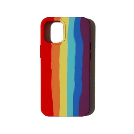 Carcasa Tacto Silicona Rainbow iPhone 12 Mini