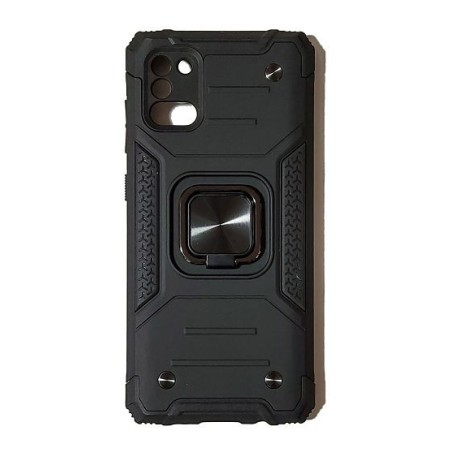 Carcasa Reforzada Negra + Anillo Magnético Samsung Galaxy A31