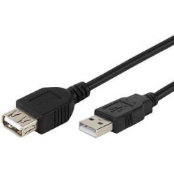 Prolongador USB Macho a USB Hembra 1,8m