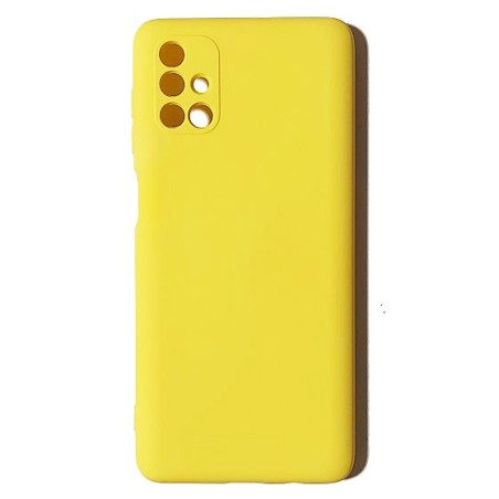 Funda Gel Tacto Silicona Amarilla Samsung Galaxy M51