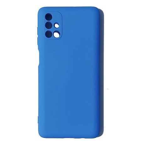Funda Gel Tacto Silicona Azul Samsung Galaxy M51