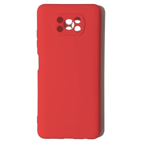 Funda Gel Tacto Silicona Roja Xiaomi PocoPhone X3 / X3 Pro