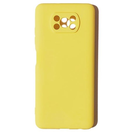 Funda Gel Tacto Silicona Amarilla Xiaomi PocoPhone X3 / X3 Pro