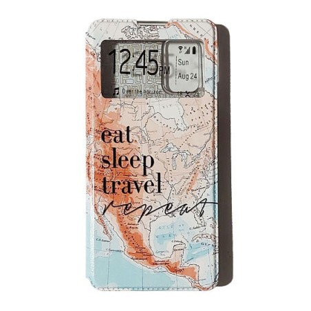 Funda Libro Eat Sleep Travel Samsung Galaxy A71 5G