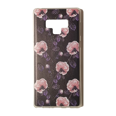 Funda Gel Basic Flores Rosas Samsung Galaxy Note9