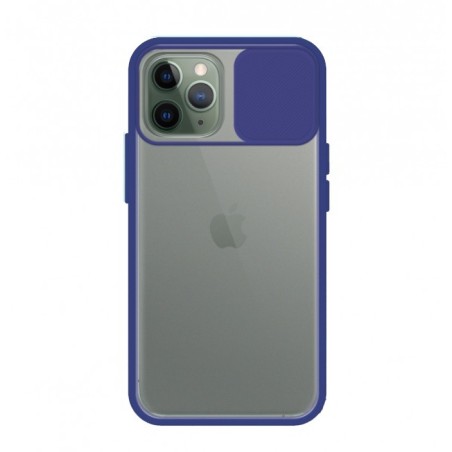 Carcasa Trans Mate Azul con Tapa Cámara Deslizante iPhone 11 Pro
