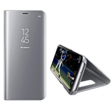 Funda Libro Clear View Plata Samsung Galaxy A72 5G