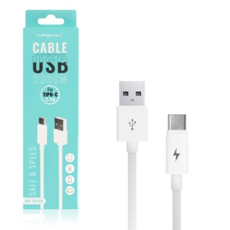 Cable de Carga y Datos Apokin USB 2.0 a MicroUSB 2.4A 2M