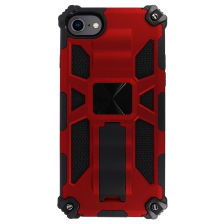 Carcasa Reforzada Roja con Soporte iPhone 6 / iPhone 6S / iPhone 7 / iPhone 8 / iPhone SE 2020