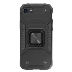 Carcasa Reforzada Negra + Anillo Magnético iPhone 6 / iPhone 6S / iPhone 7 / iPhone 8 / iPhone SE 2020